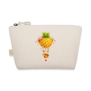 Ananas-Heißluftballon Fantasie  - Bio-Täschchen - Natur - Vorne