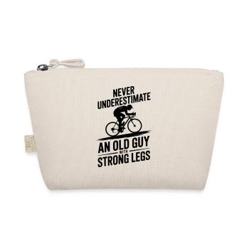 Never underestimate an old man with a bike - Organic Pouch - nature - Front