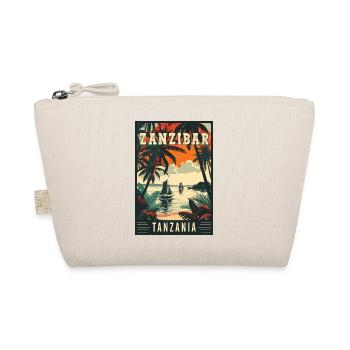Tropical Zanzibar in Tanzania Vintage Travel Art - Bio-Täschchen - Natur - Vorne