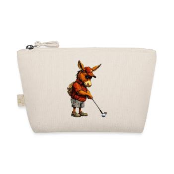 Golfer Donkey - Organic Pouch - nature - Front
