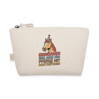 Party horse with hat - Organic Pouch - nature - Front