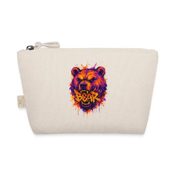 Grizzly Bear Graffiti Streetwear-Design - Bio-Täschchen - Natur - Vorne