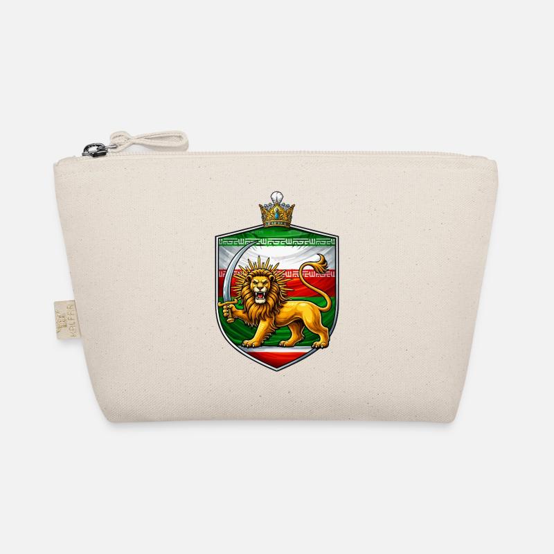 Löwe mit Schwert Wappen Persien - Bio-Täschchen - Natur