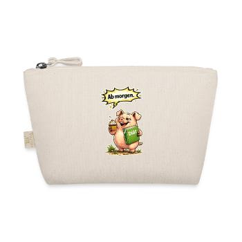 Funny Pig Diet Saying Gift - Organic Pouch - nature - Front