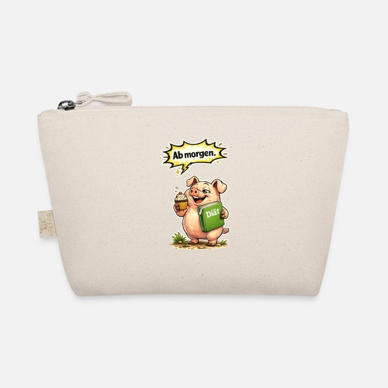 Lustiges Schwein Diät Spruch Geschenk Bio-Täschchen