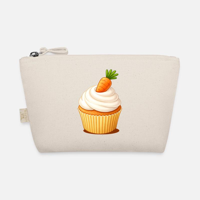 Illustration de gâteau aux carottes et de cupcakes Trousse biologique