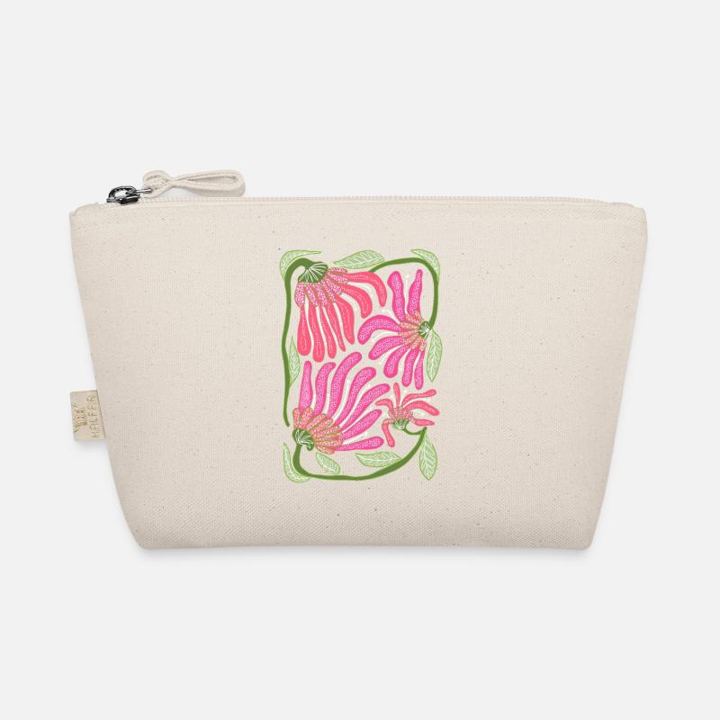 Rosa Boho-Blumen-Handzeichnungsdesign Bio-Täschchen