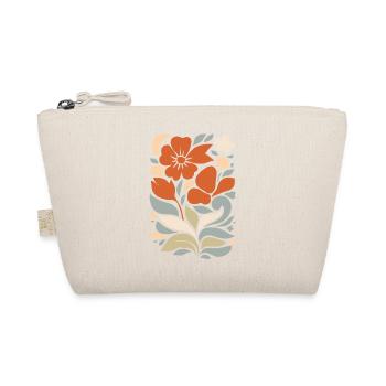 Abstract Floral Pattern Illustration - Organic Pouch - nature - Front