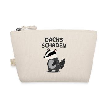 Dachs Schaden Lustiger Dachs Spruch - Bio-Täschchen - Natur - Vorne