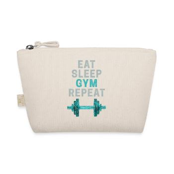 Eat Sleep Gym Repeat Fitnessstudio Bodybuilder - Bio-Täschchen - Natur - Vorne