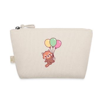 Cute Red Panda And Balloons - Organic Pouch - nature - Front