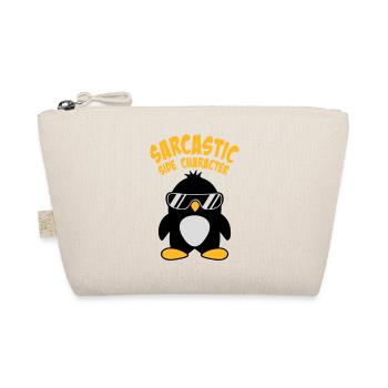 Penguin Sarcastic Side Character Sunglasses Logo - Organic Pouch - nature - Front