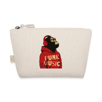 Gorilla Punk Music Hoodie Tee - Organic Pouch - nature - Front