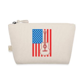 Guitar USA Flag - Organic Pouch - nature - Front