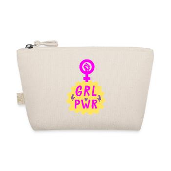 GIRL POWER – HEART OF STRENGTH! ♀ GIRLS SISTERS - Organic Pouch - nature - Front