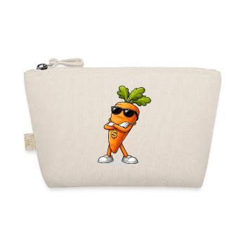 Cool carrot with sunglasses and chain - Organic Pouch - nature - Front
