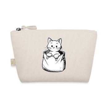 Illustration du chaton dans une bourse - Trousse biologique - nature - Devant