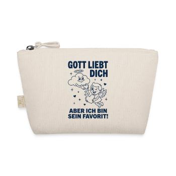 Gott liebt dich Favorit Engel Humor - Bio-Täschchen - Natur - Vorne