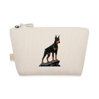 Chien Dobermann sur Rocher Portrait Élite Noir - Trousse biologique - nature - Devant