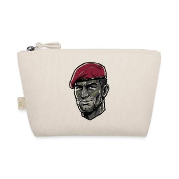 Bordeux Barett Soldier Portrait Vintage Style - Bio-Täschchen - Natur - Vorne