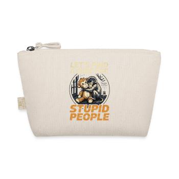 Lets find a cure for stupid people Monkey Punch - Bio-Täschchen - Natur - Vorne