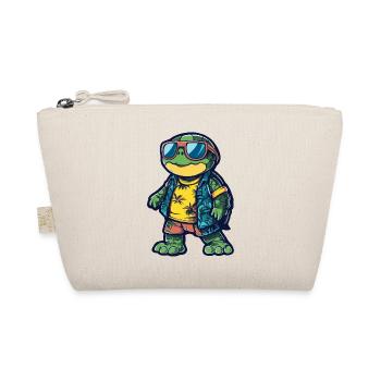 Turtle Comic Holiday - Organic Pouch - nature - Front