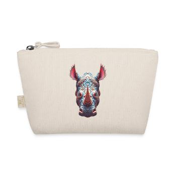 Ornate Rhino Portrait - Psychedelic Spirit Mask - Organic Pouch - nature - Front