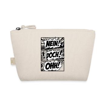 No! Yes! oh! Comic Style Black White - Organic Pouch - nature - Front