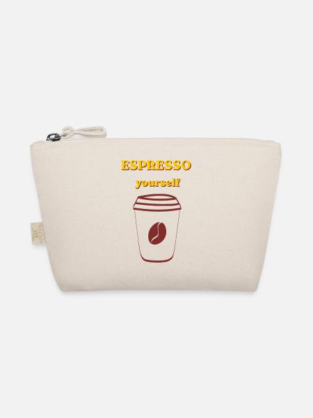 Espresso Yourself Coffee Illustration - Organic Pouch - nature - Front