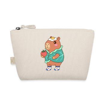 Funny Capybara Lettuce Wrap – Cute Foodie Gift - Organic Pouch - nature - Front