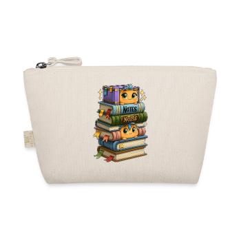 Book Stack with Birds - Organic Pouch - nature - Front