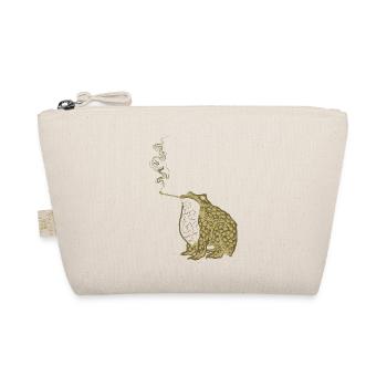Funky Japanese frog smoking - Organic Pouch - nature - Front