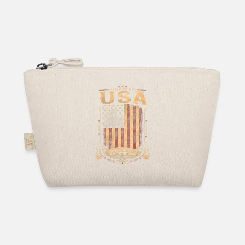 Vintage US Flaggen Wappen Bio-Täschchen