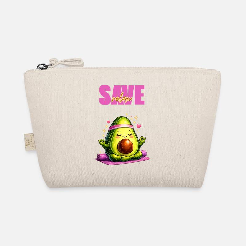 Avocado in yoga flow on mat Organic Pouch