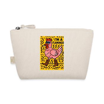 Rebellischer Flamingo mit Zigarre - Bio-Täschchen - Natur - Vorne