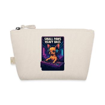 DJ Chihuahua: Small Paws, Heavy Bass Design - Organic Pouch - nature - Front