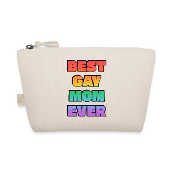 Best Gay Mom Ever Rainbow Text - Organic Pouch - nature - Front