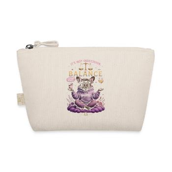 Bulldog Zen Humor – Waage-Tierkreis - Bio-Täschchen - Natur - Vorne