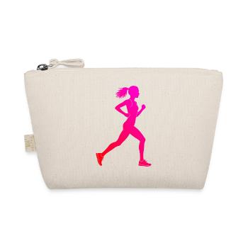 Gift idea for a runner with running - Organic Pouch - nature - Front