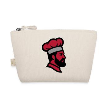 Koch Bart Hipster Foodtruck Grillmeister BBQ - Bio-Täschchen - Natur - Vorne
