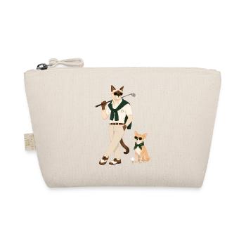 Golfkatze im Polo-Outfit - Bio-Täschchen - Natur - Vorne