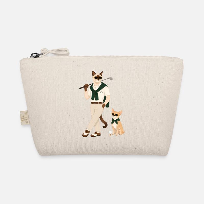 Chat de golf en tenue de polo Trousse biologique