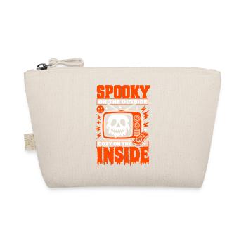 Spooky Outside Cozy Inside Horror Fan - Organic Pouch - nature - Front