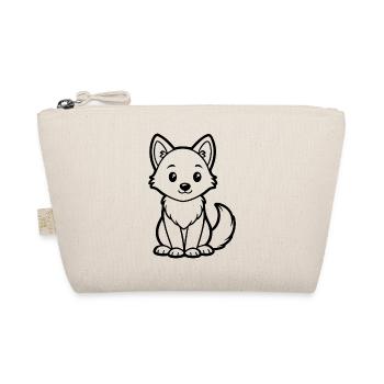 Cute baby wolf - Organic Pouch - nature - Front