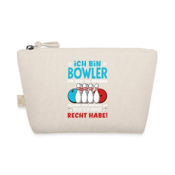 Bowling Spruch Bowler Kegeln Spieler - Bio-Täschchen - Natur - Vorne