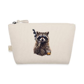 Waschbär Zigarre Whisky  - Bio-Täschchen - Natur - Vorne