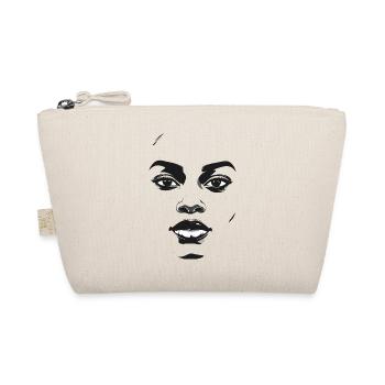 Monochrome Face Graphics - Organic Pouch - nature - Front
