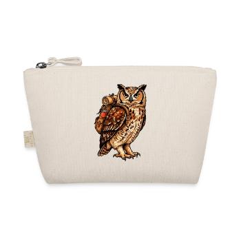 Eule mit Rucksack - Bio-Täschchen - Natur - Vorne