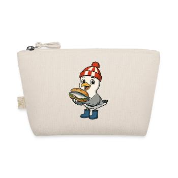 Möwe und Fischbrötchen - Bio-Täschchen - Natur - Vorne