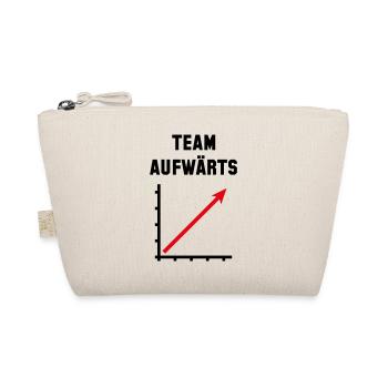 Team Aufwärts (Erfolg / Fortschritt / Rot 2C) - Bio-Täschchen - Natur - Vorne